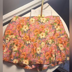 Zara Floral Ruffle Skort